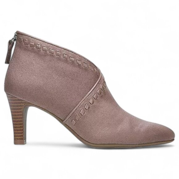 LifeStride Womens Faux Suede Zipper Ankle Boots - Picture 2 of 5